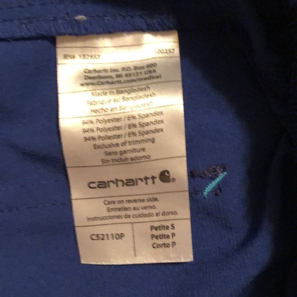 carhartt SP Indigo Teal Details Drawstring Scrub Pants - Picture 13 of 14